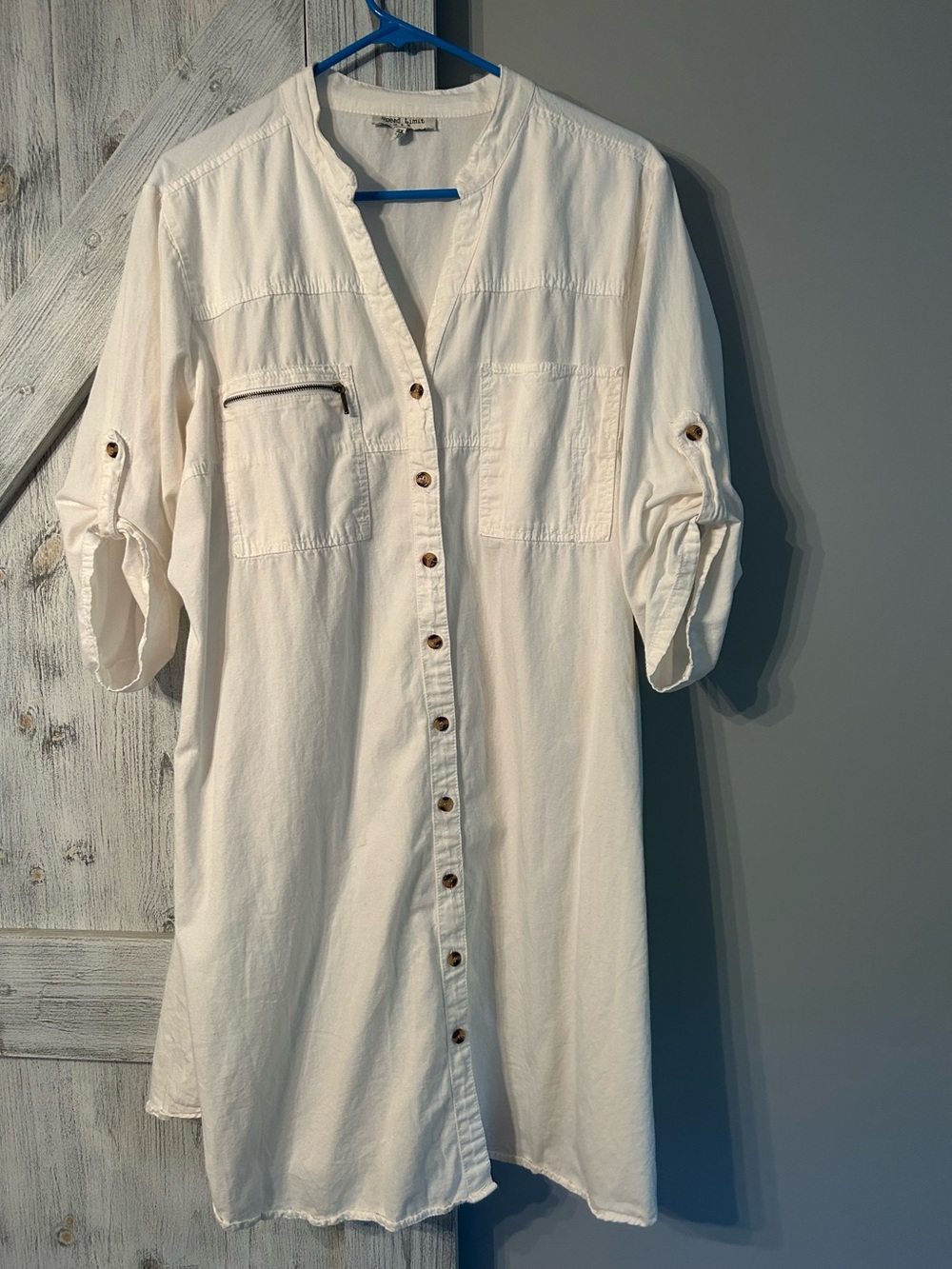 Last Chance White speed limit cargo shirt dress